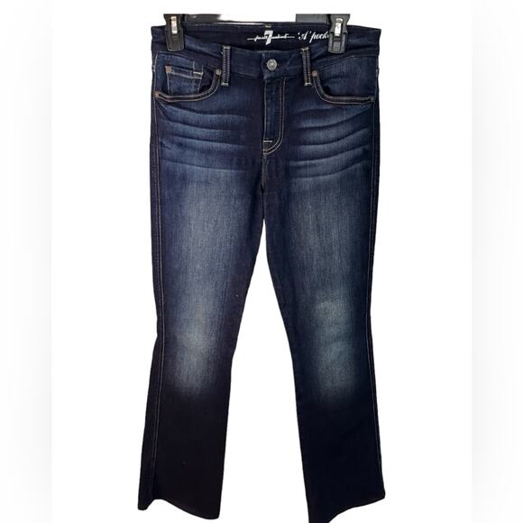 7 for All Mankind Women’s A Pocket Mid Rise Flare Jeans Dark Wash Size 29
